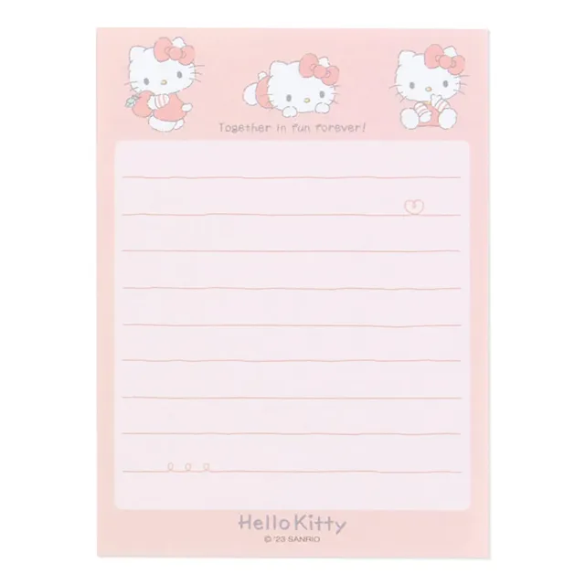 【SANRIO 三麗鷗】蓬鬆毛絨系列 迷你信封信紙組 Hello Kitty