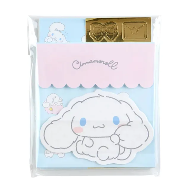 【SANRIO 三麗鷗】蓬鬆毛絨系列 迷你信封信紙組 大耳狗