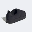 【adidas 愛迪達】Puffylette J 大童 休閒鞋 麵包鞋 舒適腳感 套穿式 三葉草 穿搭 黑(IG7706)