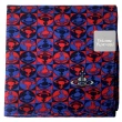 【Vivienne Westwood】滿版彩色行星LOGO底圖純棉帕領巾(紅藍撞色)