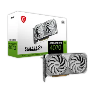 【MSI 微星】GeForce RTX 4070 SUPER 12G VENTUS 2X WHITE OC 顯示卡(白色版本)