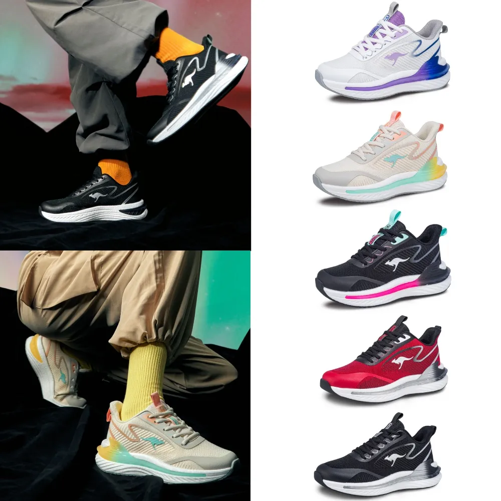 【KangaROOS】雙11 男女鞋 RUN DASH 科技機能跑鞋 流線優雅 支撐穩定 輕量透氣 多款任選(多款任選)