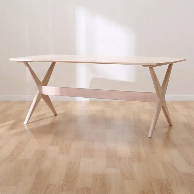 【NITORI 宜得利家居】◎耐磨耐刮布款 實木餐桌椅5件組 RELAX 160 WIDE NSF WW/OR 橡膠木