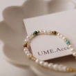 【UME.Acce】天然石淡水珍珠多寶手鍊(淡水珍珠 珍珠 天然珍珠 天然石 鈦鋼手鍊)