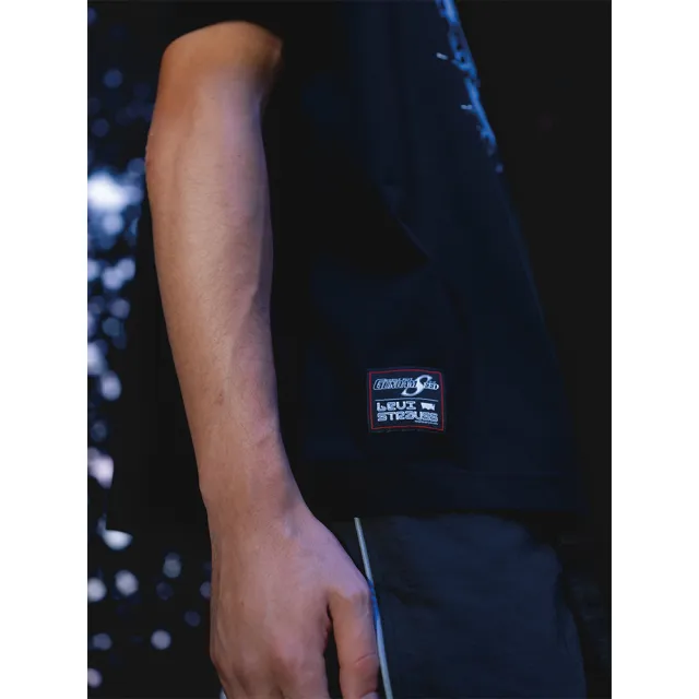 【LEVIS 官方旗艦】LEVISX機動戰士鋼彈男女同款聯名短袖T恤/滾邊領/聯名LOGO黑 熱賣單品 A7412-0001