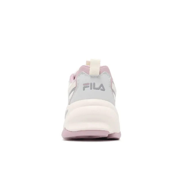 【FILA】休閒鞋 Tassel 女鞋 白 粉 皮革 緩衝 厚底 老爹鞋 斐樂(5J318Y754)