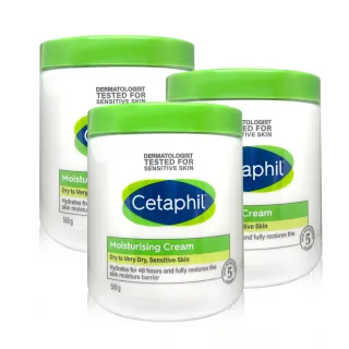 【Cetaphil 舒特膚】長效潤膚霜 550g 3入組(溫和乳霜 全新包裝配方升級)