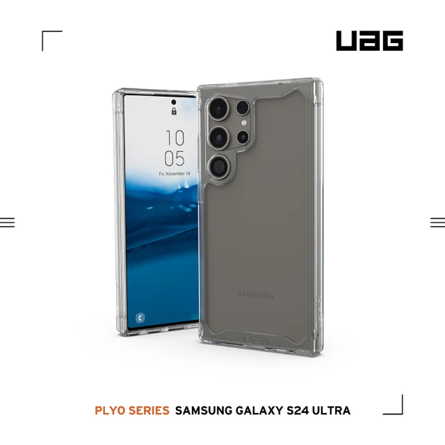 UAG Galaxy S24 Ultra 耐衝擊保護殼-極透明(有效抵擋UV紫外線 支援無線充電)