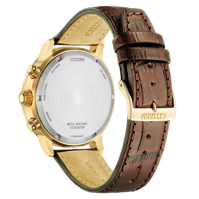 【CITIZEN 星辰】Chronograph 光動能 碼錶計時三眼 男錶 父親節 送禮 禮物推薦(CA0843-11H)