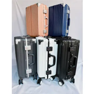 【WALLABY】復古鋁框行李箱 28吋行李箱 旅行箱 直角行李箱 拉桿箱 超大行李箱 輕量行李箱