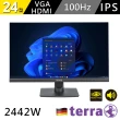 【terra 沃特曼】2442W 24型 IPS 100Hz 廣視角無邊框螢幕(3年保固/內建喇叭/零閃屏、低藍光)