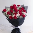 【玉屋TAMAYA】厄瓜多進口紅玫瑰花束 18朵(鮮花 情人節 開幕升遷 發表會 生日祝賀 告白 紀念日 畢業祝福)