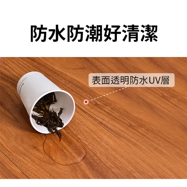 【簡約家具】台灣製造 超耐磨自黏仿木紋地板(PVC塑膠地板 防滑耐磨 自由裁切)