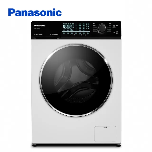 【Panasonic 國際牌】10.5公斤溫水洗脫烘滾筒洗衣機-釉光白(NA-V105NDH)