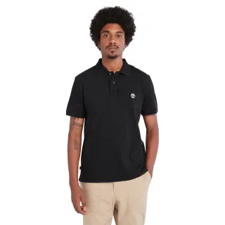 【Timberland】男款黑色水洗短袖Polo衫(A6R29001)