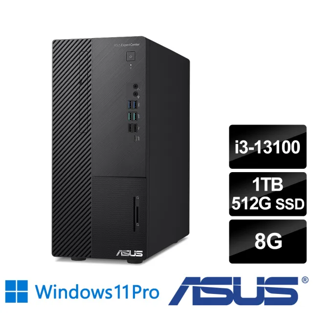 【ASUS 華碩】i3四核商用電腦(M700ME/i3-13100/8G/1TB HDD+512G SSD/W11P)