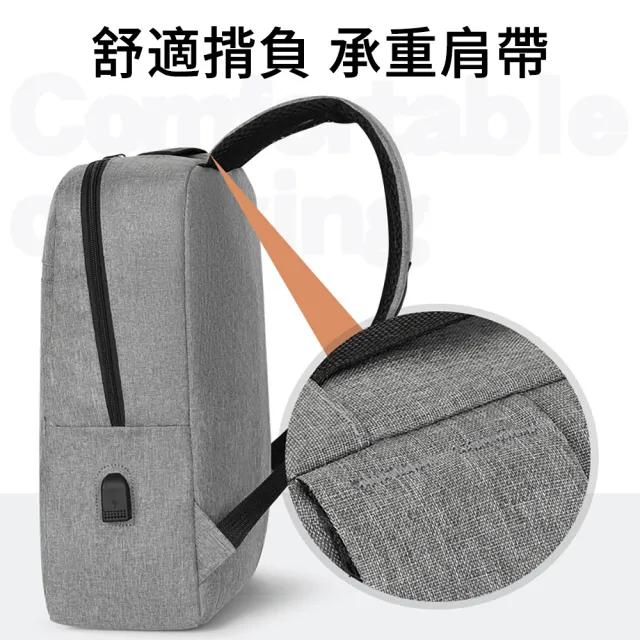 【The rare】三合一減壓防潑水電腦後背包(大容量多隔層/15.6吋筆電包/商務通勤包/筆電後背包/雙肩包)