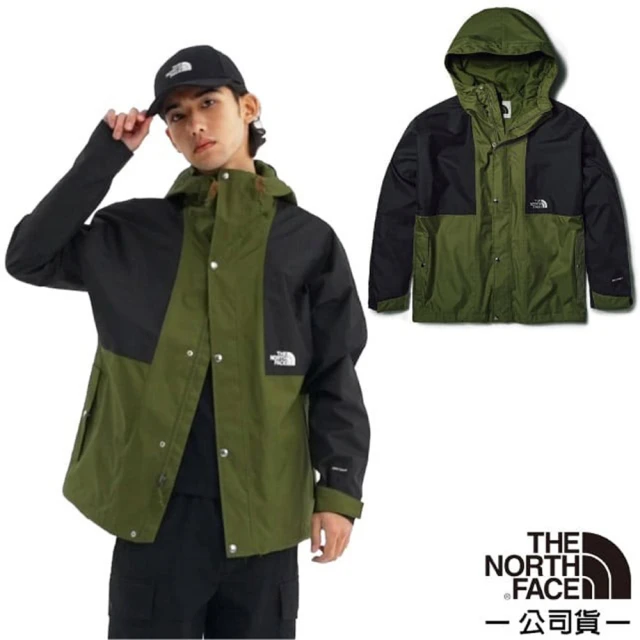 The North Face 男 M 78 RAIN TOP JACKET 戶外休閒防風防潑水外套.夾克(5JZJ-PIB 森林綠)