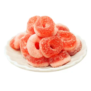 【甜園】草莓圈軟糖120gX6包(造型軟糖 水果風味 軟糖 婚禮小物 派對 生日 禮物)