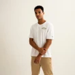 【Arnold Palmer 雨傘】男裝-質感品牌文字刺繡T恤(白色)
