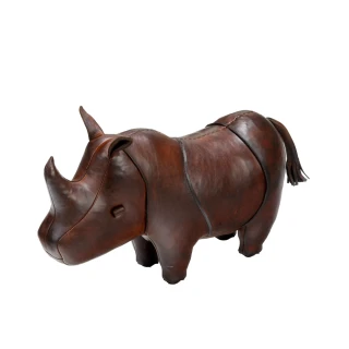 【北歐櫥窗】Omersa Rhino 犀牛 手工皮革擺飾(小)