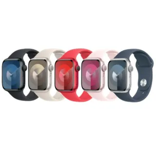 【Apple】Apple Watch S9 GPS+行動網路 45mm(鋁金屬錶殼搭配運動型錶帶)
