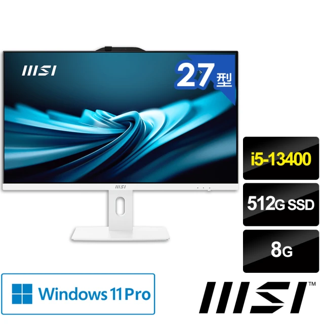 MSI 微星 27型 i5 液晶電腦(PRO AP272P 13MA-478TW/i5-13400/8G/512G SSD/Win11Pro)