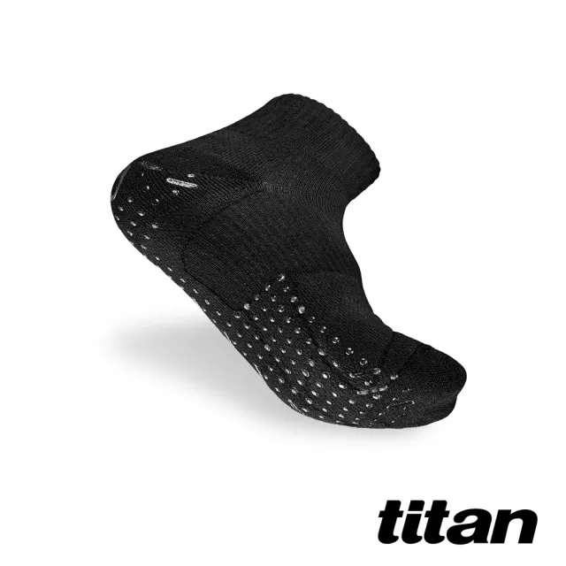【titan 太肯】側向運動襪 Elite_黑色(羽球、網球、桌球專用)