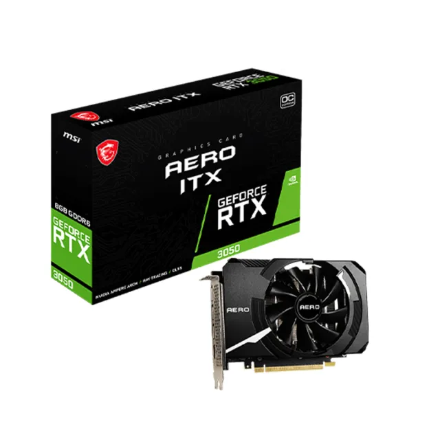 【MSI 微星】MSI RTX 3050 AERO ITX 8G OC顯示卡+創見 16G DDR4 3200 記憶體(顯示卡超值組合包)