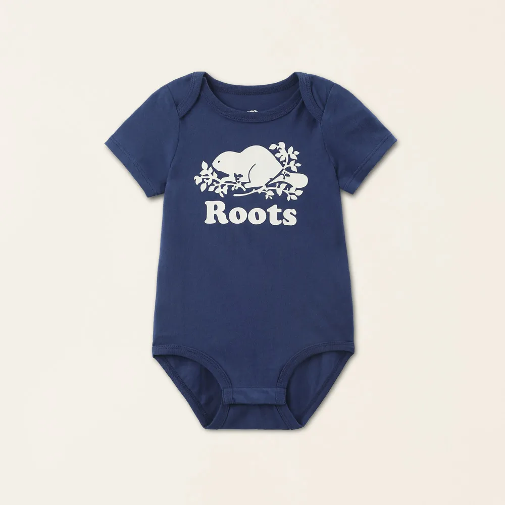 【Roots】Roots 嬰兒- COOPER BEAVER 包屁衣(藍色)