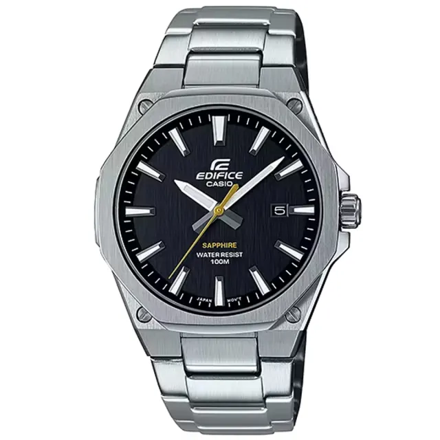 【CASIO 卡西歐】EDIFICE 輕薄設計 八角錶圈 運動腕錶 母親節 禮物 推薦(EFR-S108D-1AV)