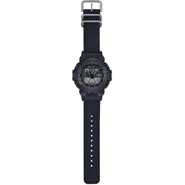 【CASIO 卡西歐】G-SHOCK 尼龍錶帶 雙顯手錶 送禮 禮物 推薦(GA-700BCE-1A)