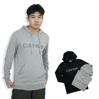 【Calvin Klein 凱文克萊】灰色  無刷毛 Calvin Klein 帽T 長袖 素T CK 薄帽T 上衣(帽T9244AD5)