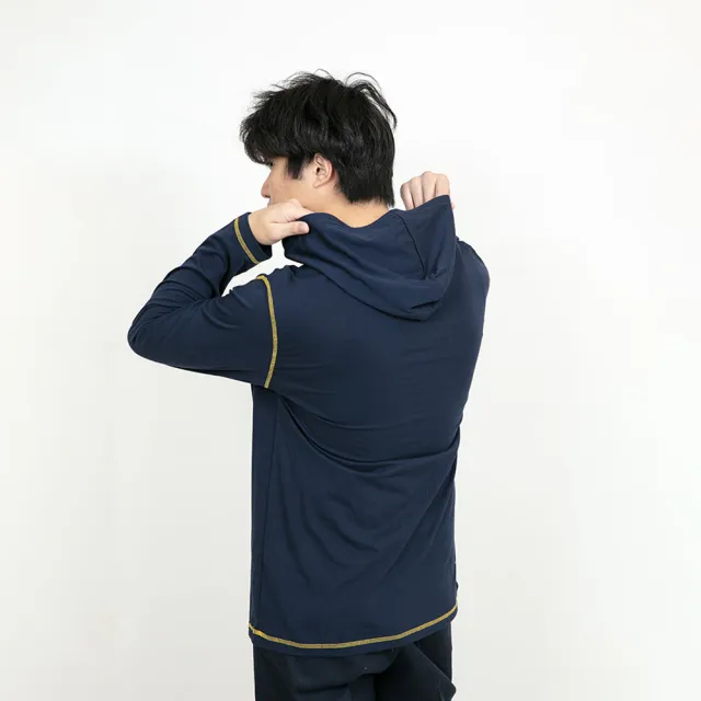 【Tommy Hilfiger】Tommy Hilfiger 薄帽T 縫線 無刷毛 湯米 帽T 大尺碼 上衣(薄帽T9669BZ5)