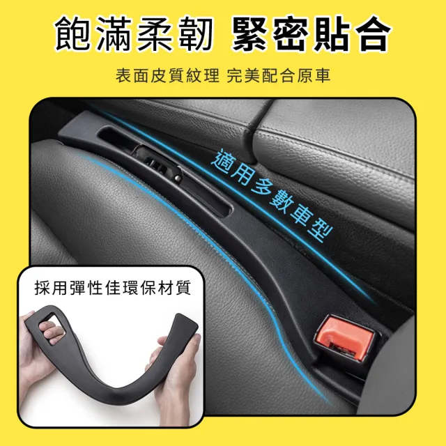 【MASTER】汽車座椅縫隙塞 正/副駕駛 車縫塞 座椅防漏條 通用車型 618-CCGF12(椅縫置物盒 汽車坐椅 縫隙條)