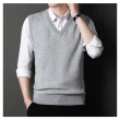 【CHINJUN】Chinjun羊毛針織背心-多款顏色｜V領針織毛衣、親膚
