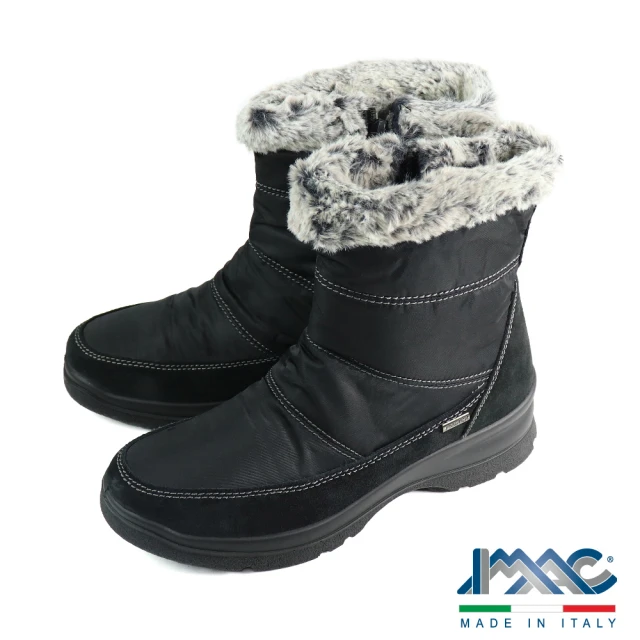HAPPY WALK 輕量時尚釦飾雙層防水防滑加厚保暖雪靴(