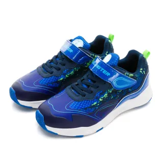 【MOONSTAR 月星】童鞋炫技者水系列防水運動鞋(藍)