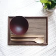 【Life shop】日式胡桃木托盤/小(日式廚具 木質廚具 原木托盤 餐盤)