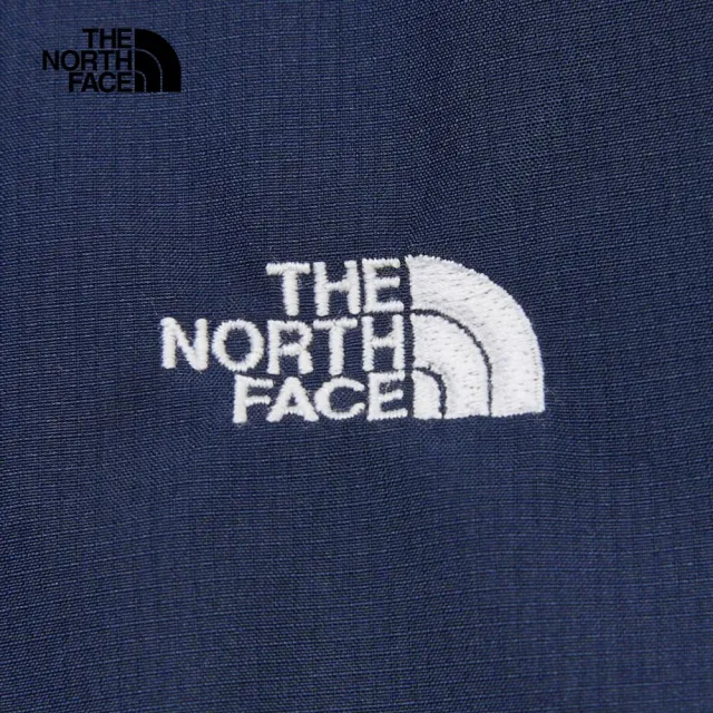 【The North Face 官方旗艦】北面UE男款藍色防曬多口袋立領休閒長袖襯衫｜884WDF7