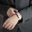 【Calvin Klein 凱文克萊】Window系列 銀框 白面 矩形錶  白色皮革錶帶 手錶 腕錶 CK錶 情人節(K2M23120)