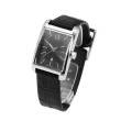 【Calvin Klein 凱文克萊】Window系列 銀框 黑面 矩形錶  黑色皮革錶帶 手錶 腕錶 CK錶 情人節(K2M23107)