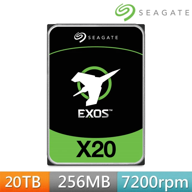 SEAGATE 希捷SEAGATE 希捷 EXOS X20 20TB 3.5吋 7200轉 256MB 企業級 內接硬碟(ST20000NM007D)