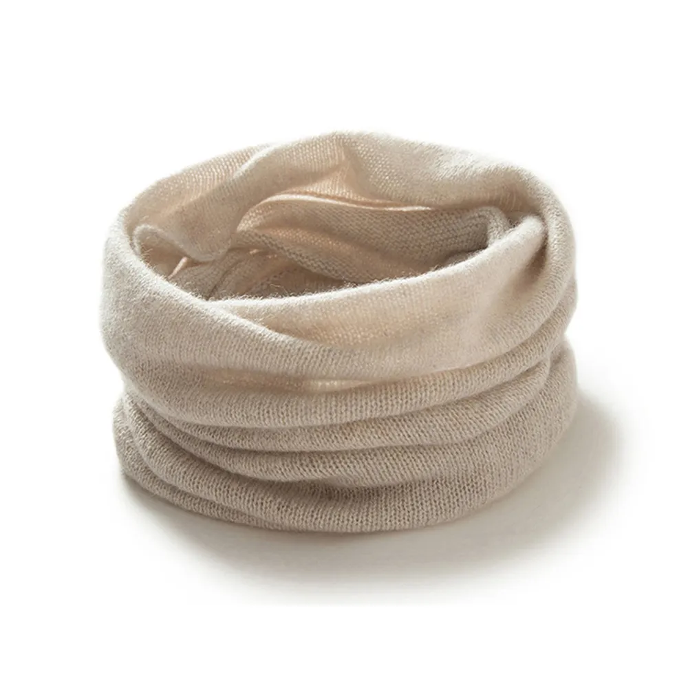 【JC Collection】精緻輕薄柔軟保暖舒適羊絨防寒針織圍巾圍脖(碳灰、米灰、奶駝、咖啡)