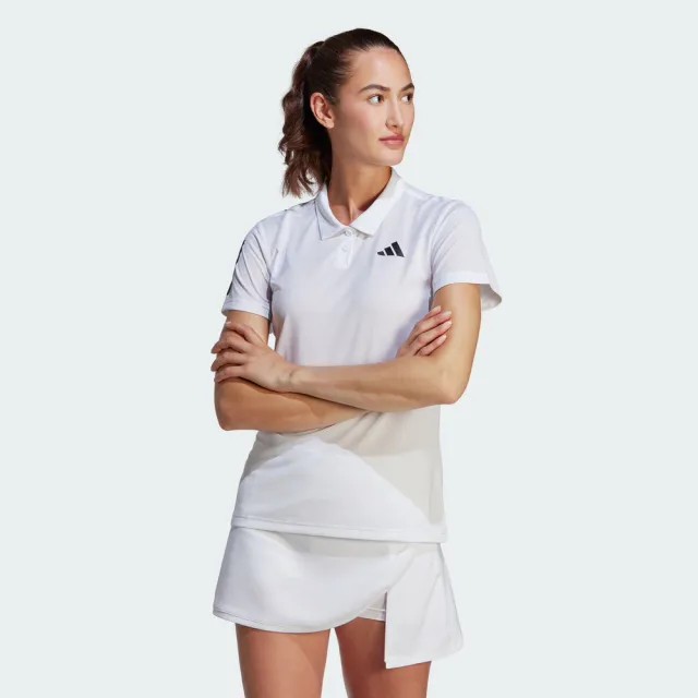 【adidas 愛迪達】運動上衣 短袖POLO 女上衣 CLUB POLO(HY2703)