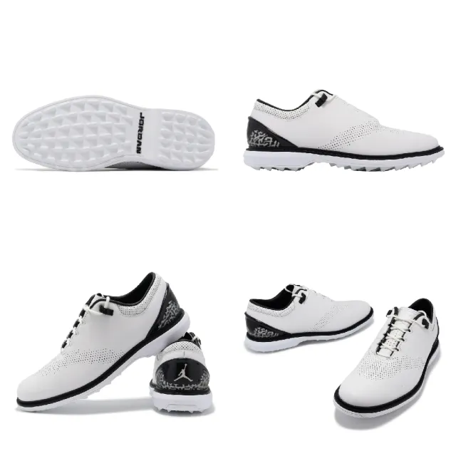 【NIKE GOLF】高爾夫球鞋 Jordan ADG 4 男鞋 女鞋 白 黑 皮革 緩衝 抓地 爆裂紋 喬丹 運動鞋(DM0103-110)