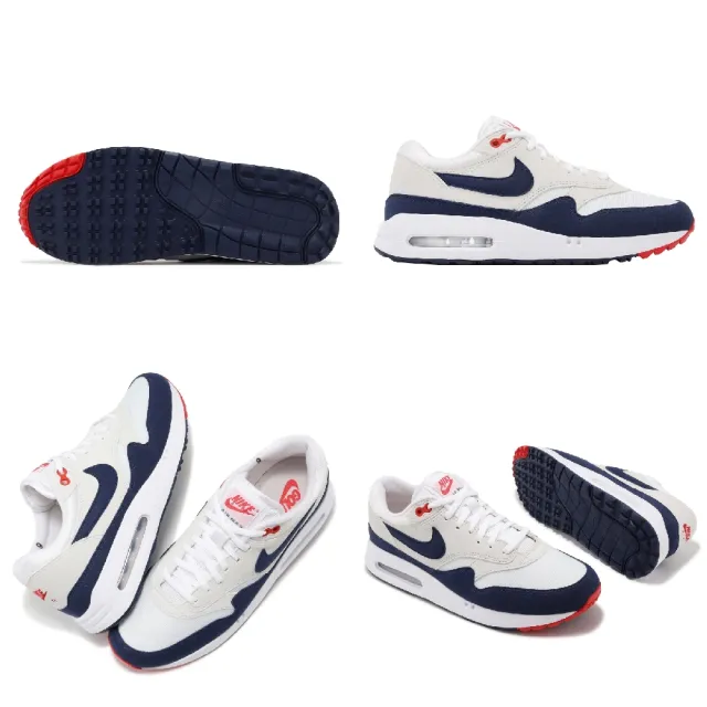 NIKE 耐吉】高爾夫球鞋Air Max 1 86 OG G 男鞋白藍防潑水氣墊麂皮運動