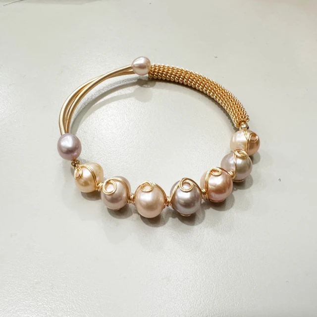 【Hanami】多彩珍珠手工編織手環