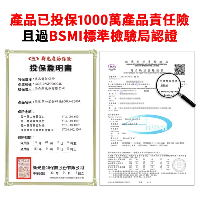 【Felsted】高速多功能粉碎機-2500A(搖擺式研磨機/五穀粉碎/中藥研磨/三七打粉/磨粉機/打粉機)