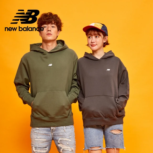 NEW BALANCE NB 羅紋拼接親膚連帽長袖上衣_AMT31502DON_男性_橄欖綠(亞版 版型正常)